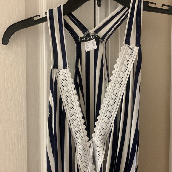 VENUS Navy & White Sailor Racer back Top XS - Picture 3 of 7